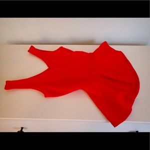 Design Lab Red Peplum Top Size - M